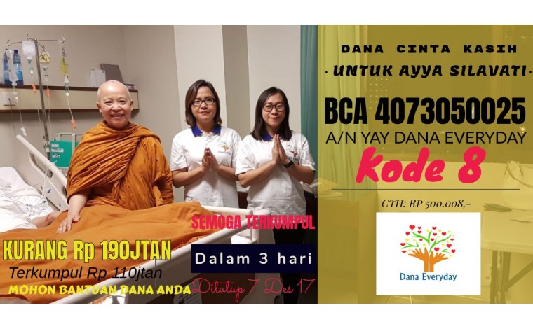 Dana Cinta Kasih Untuk Pengobatan Ayya/Bhikkuni Silavati