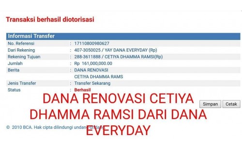 Urgent! Atap Cetiya Dhamma Ramsi Keropos Dimakan Rayap