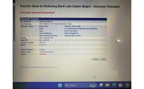 Dana Perlengkapan Puja Cetiya SD 03 Sumogawe