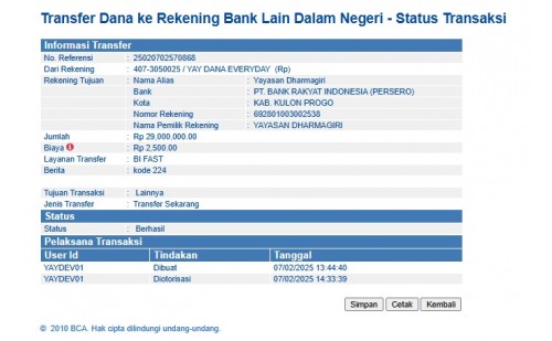 Bantu Dana Operasional TK Ananda & KB Intan di Kulonprogo
